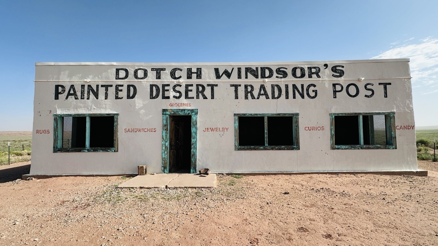 Historic abandoned Painted Desert Trading Post
